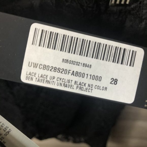 Unravel Project Size 28 Lace Layered Cycling Short - Picture 10 of 12